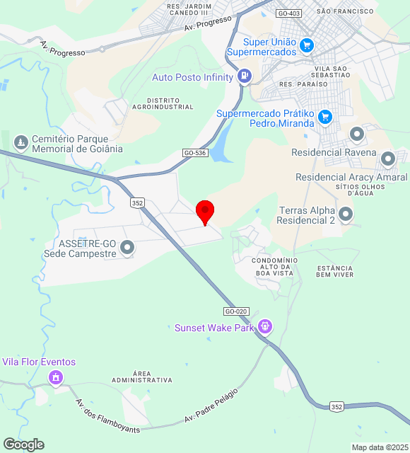 Mapa da localização