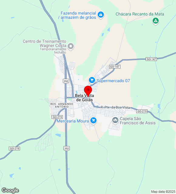 Mapa da localização