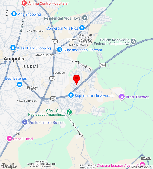 Mapa da localização