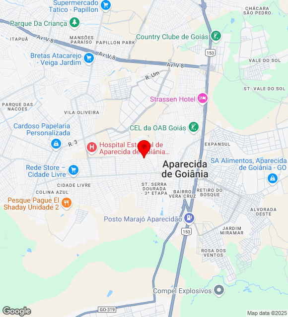 Mapa da localização