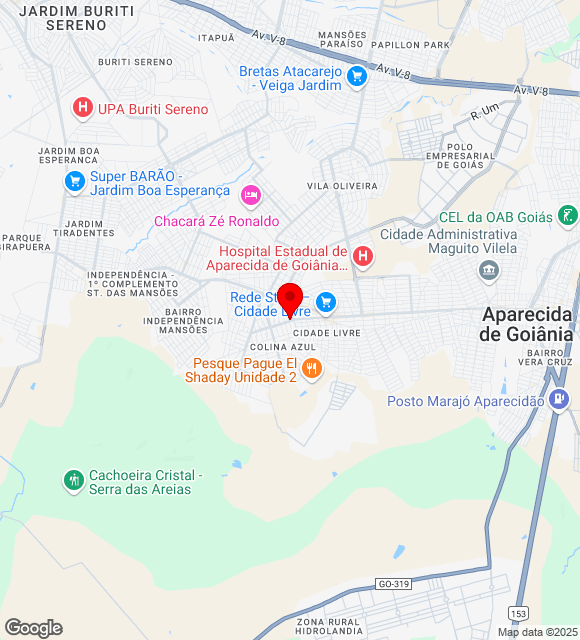 Mapa da localização