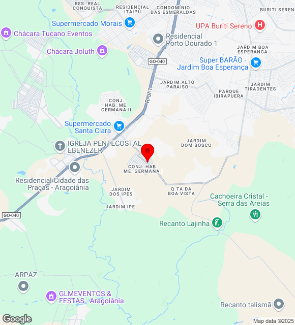 Mapa da localização