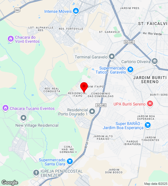 Mapa da localização
