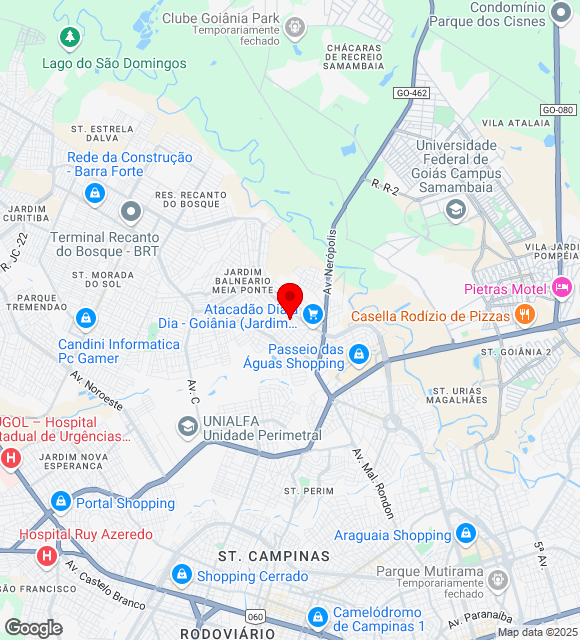 Mapa da localização