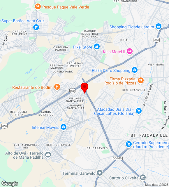 Mapa da localização