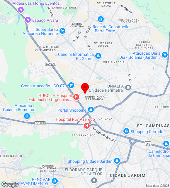 Mapa da localização
