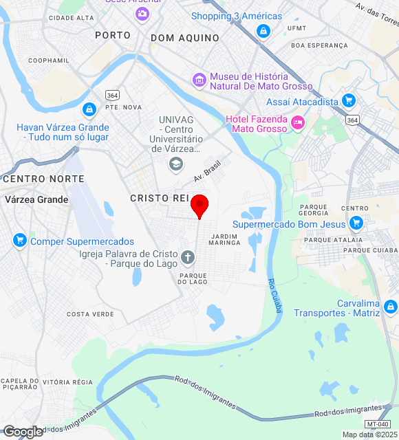 Mapa da localização