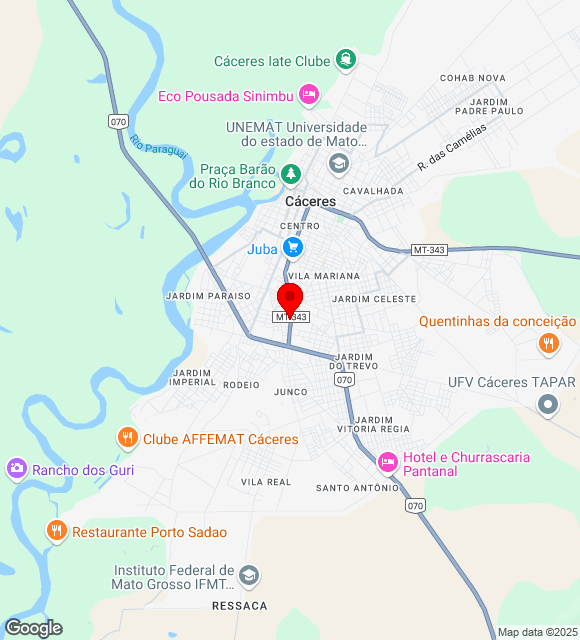Mapa da localização