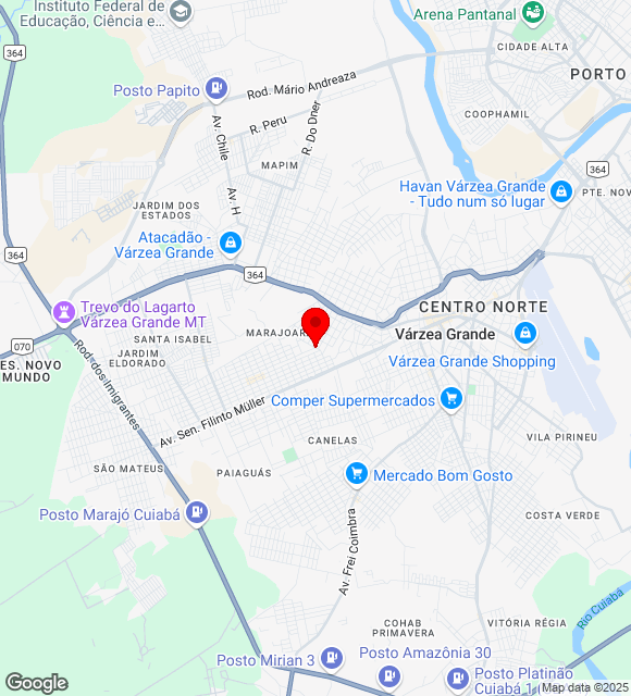 Mapa da localização