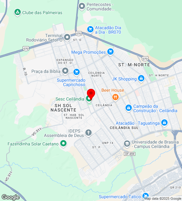 Mapa da localização