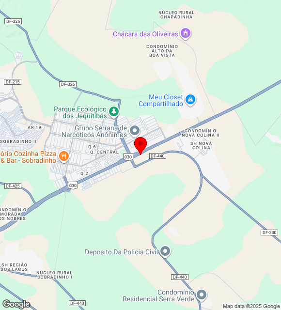 Mapa da localização