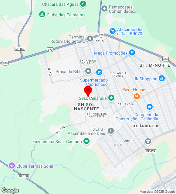 Mapa da localização