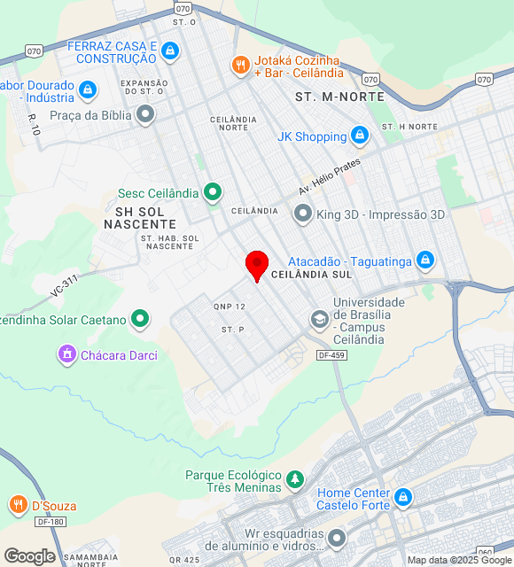 Mapa da localização