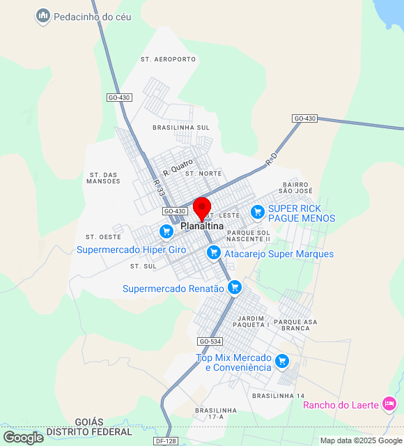 Mapa da localização