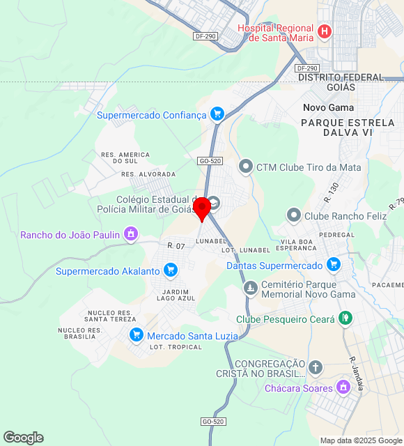 Mapa da localização