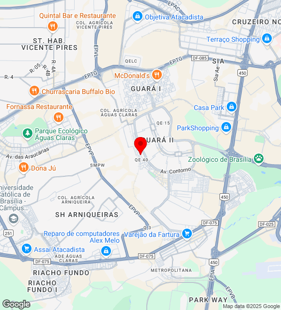 Mapa da localização