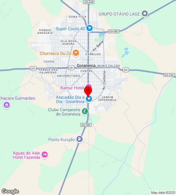 Mapa da localização
