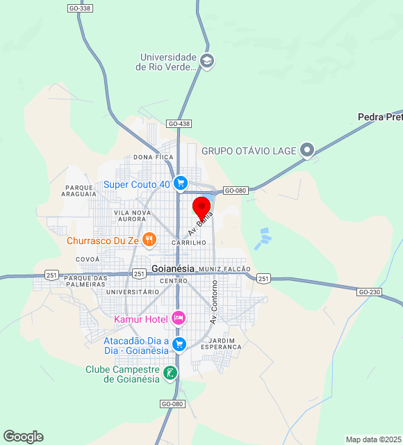 Mapa da localização
