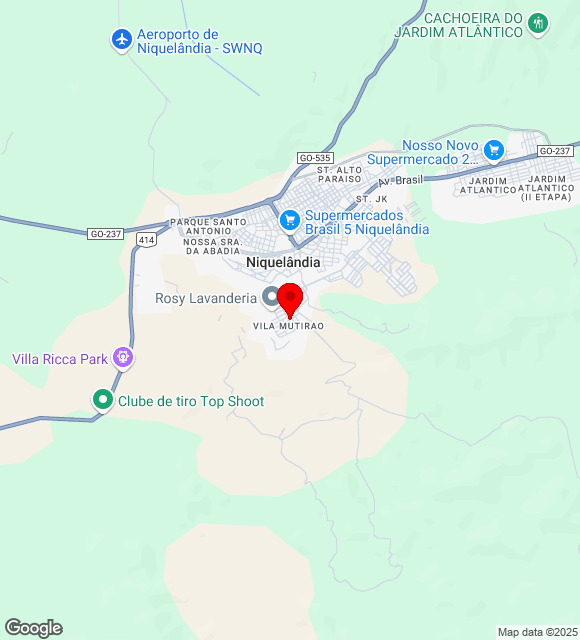 Mapa da localização