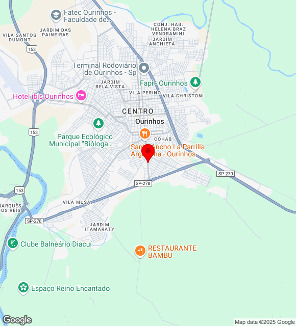 Mapa da localização