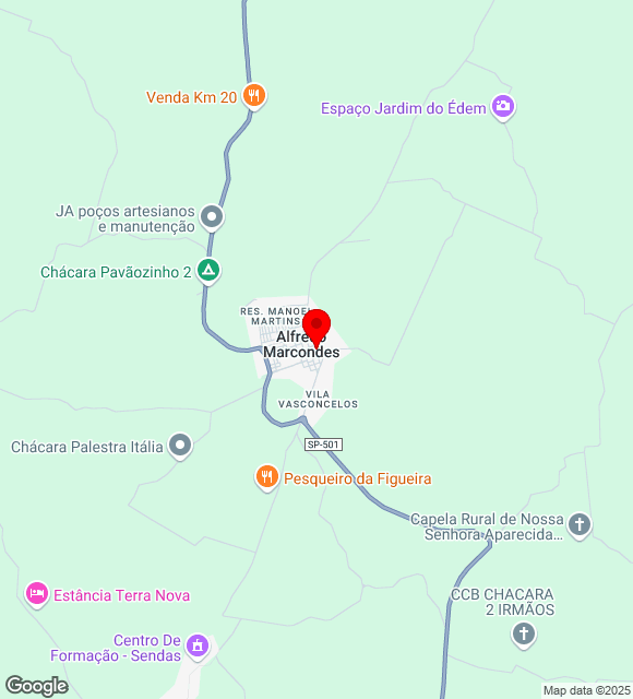Mapa da localização