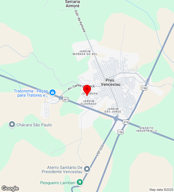 Mapa da localização