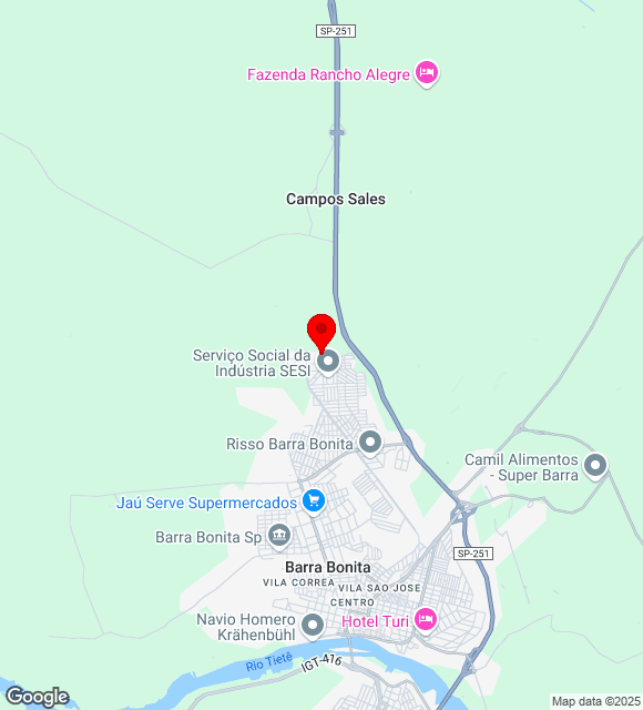 Mapa da localização