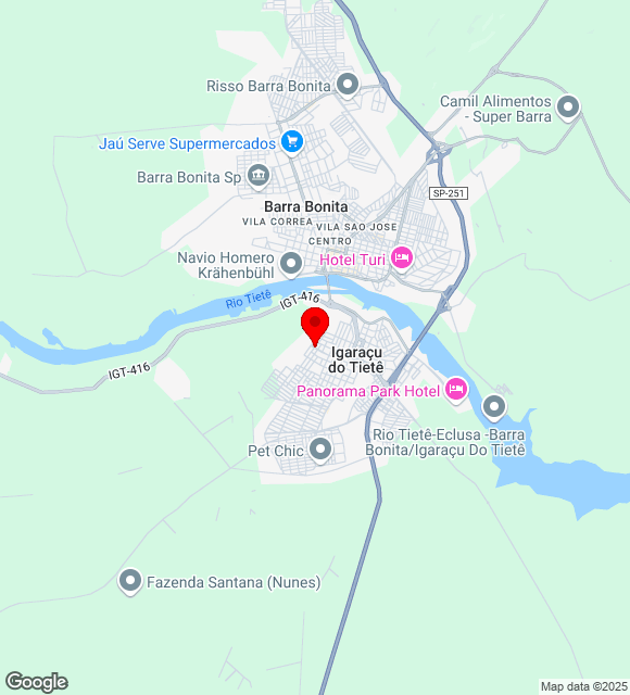 Mapa da localização