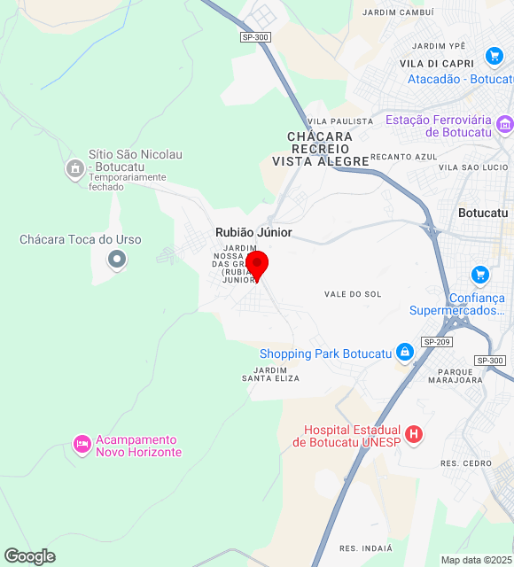 Mapa da localização
