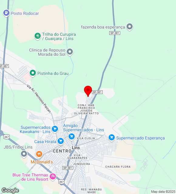 Mapa da localização