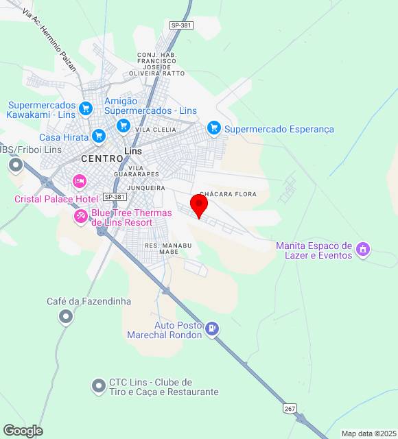 Mapa da localização