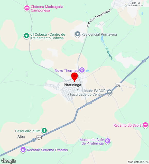 Mapa da localização