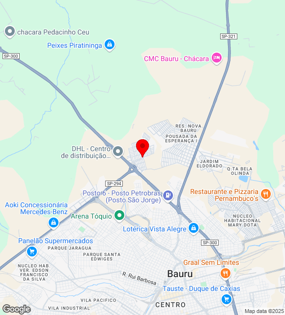 Mapa da localização
