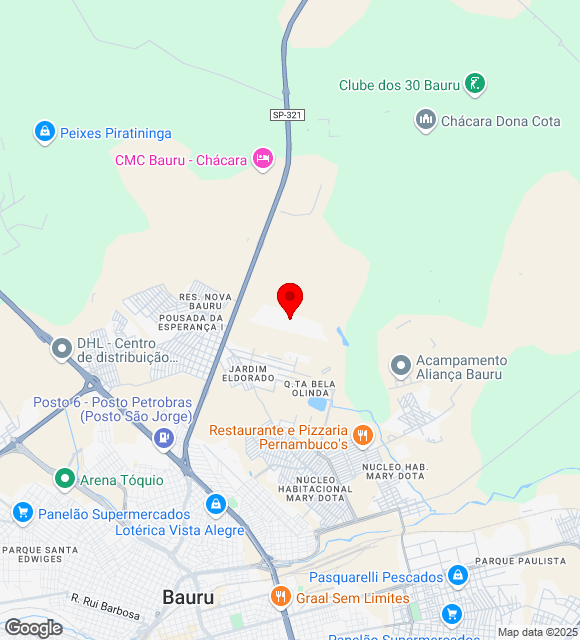 Mapa da localização