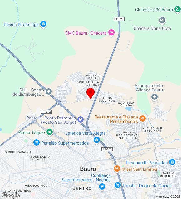 Mapa da localização