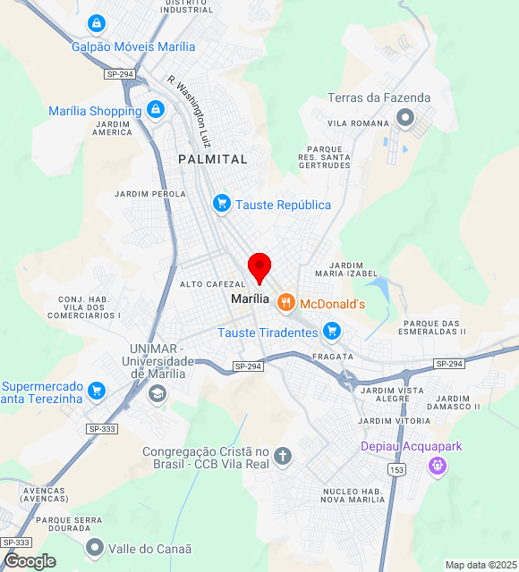 Mapa da localização