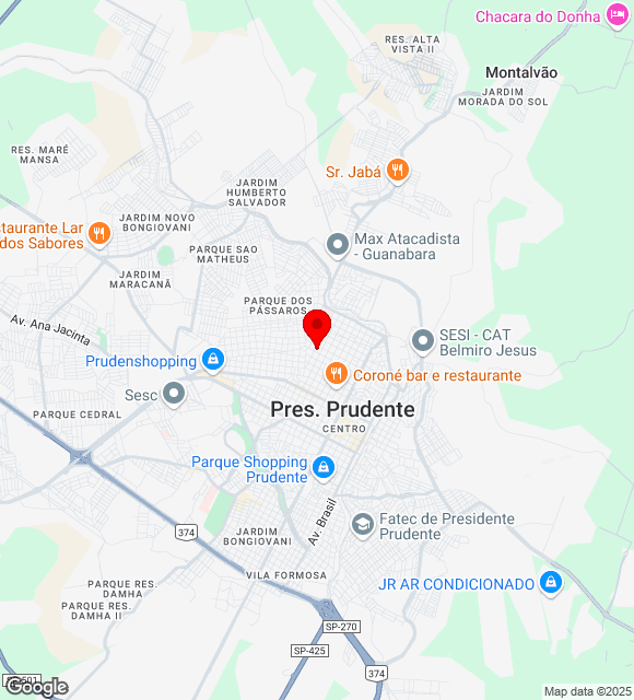 Mapa da localização