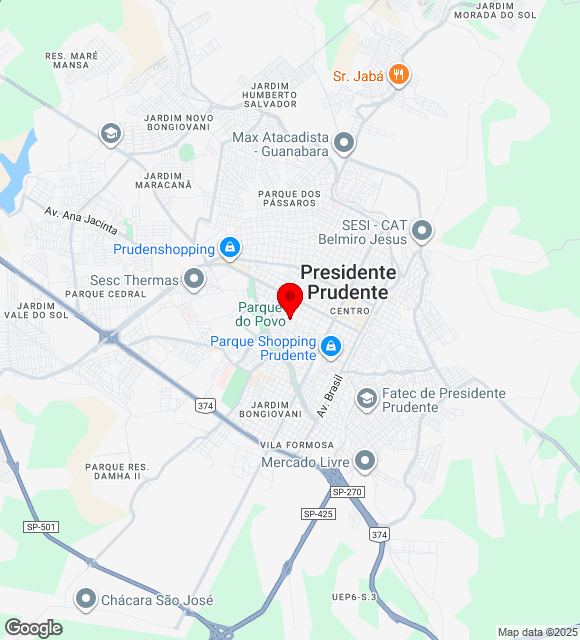 Mapa da localização