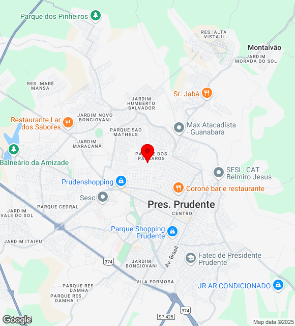 Mapa da localização