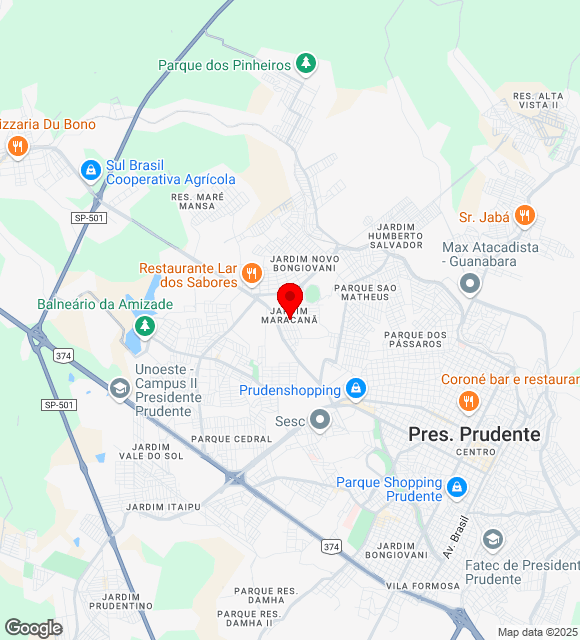 Mapa da localização