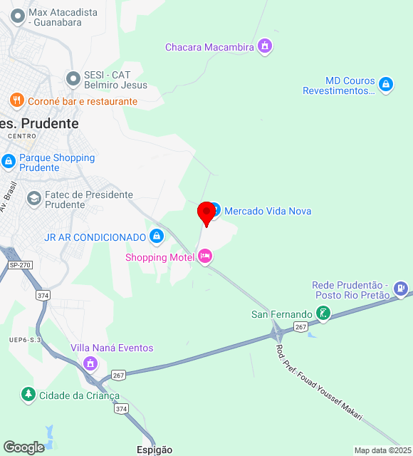 Mapa da localização