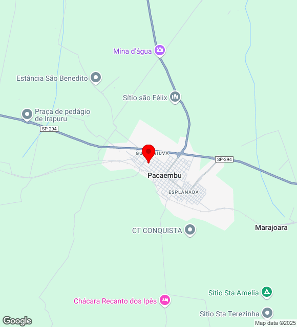 Mapa da localização