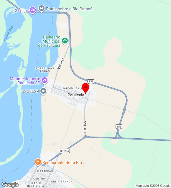 Mapa da localização