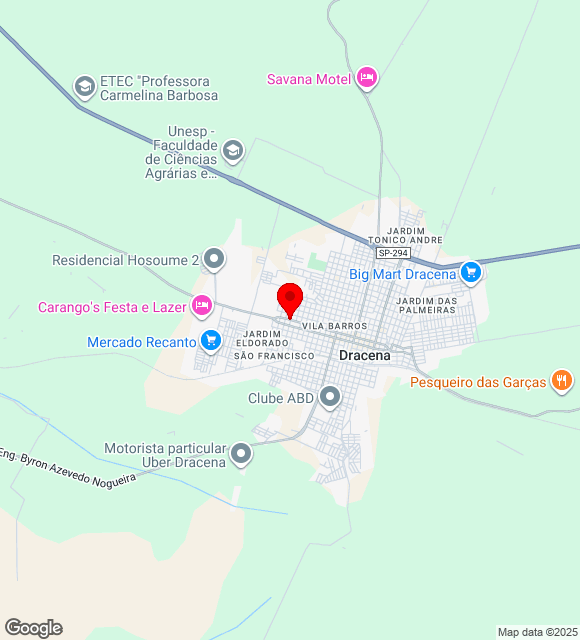 Mapa da localização