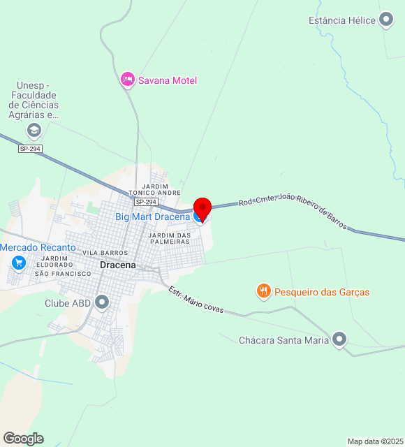Mapa da localização