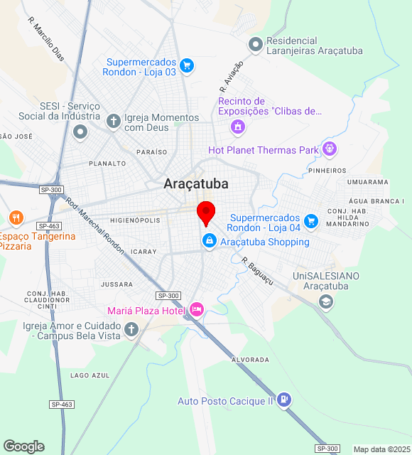 Mapa da localização