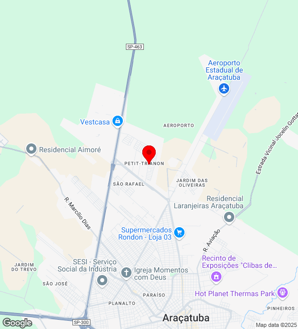 Mapa da localização