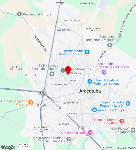 Mapa da localização