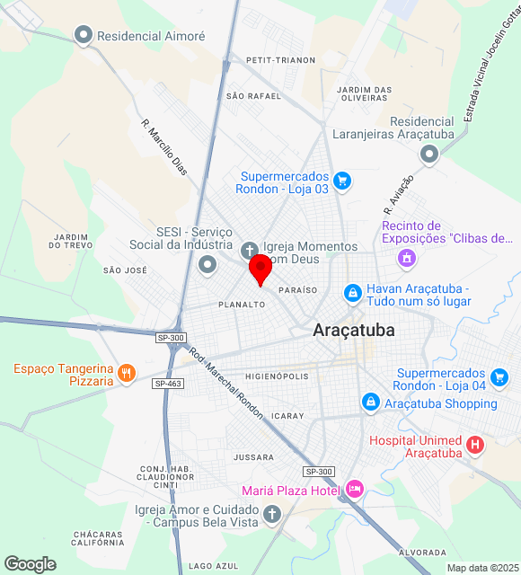 Mapa da localização