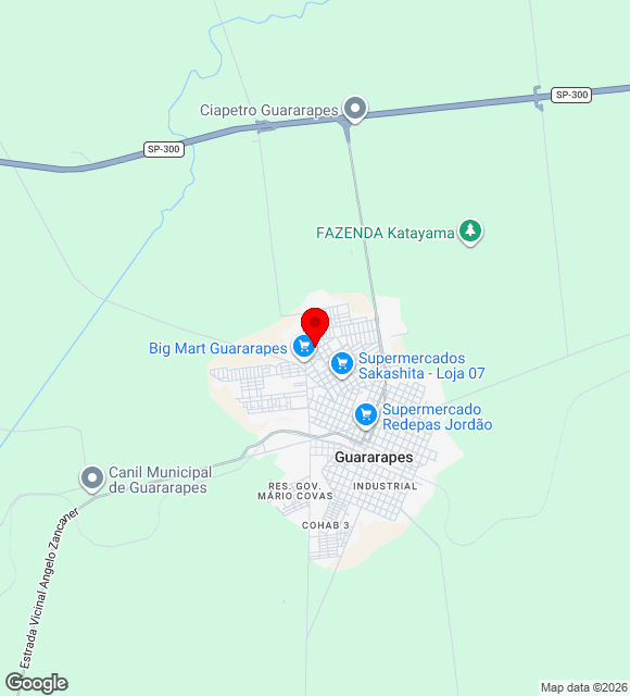 Mapa da localização